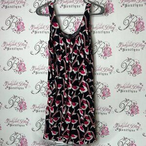Vero Moda dress floral flowers style Black and Pink Patterned Dress
